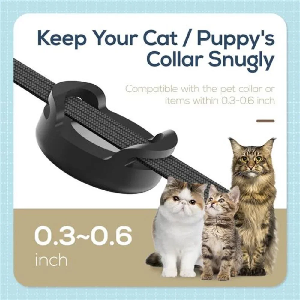 2 Pack Silicone Airtag Cat Collar Holder for Apple AirTags